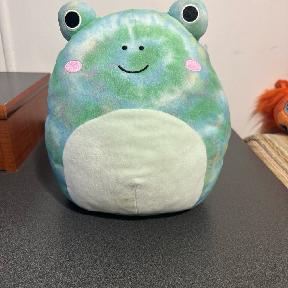 Green Frog Plush Pillow